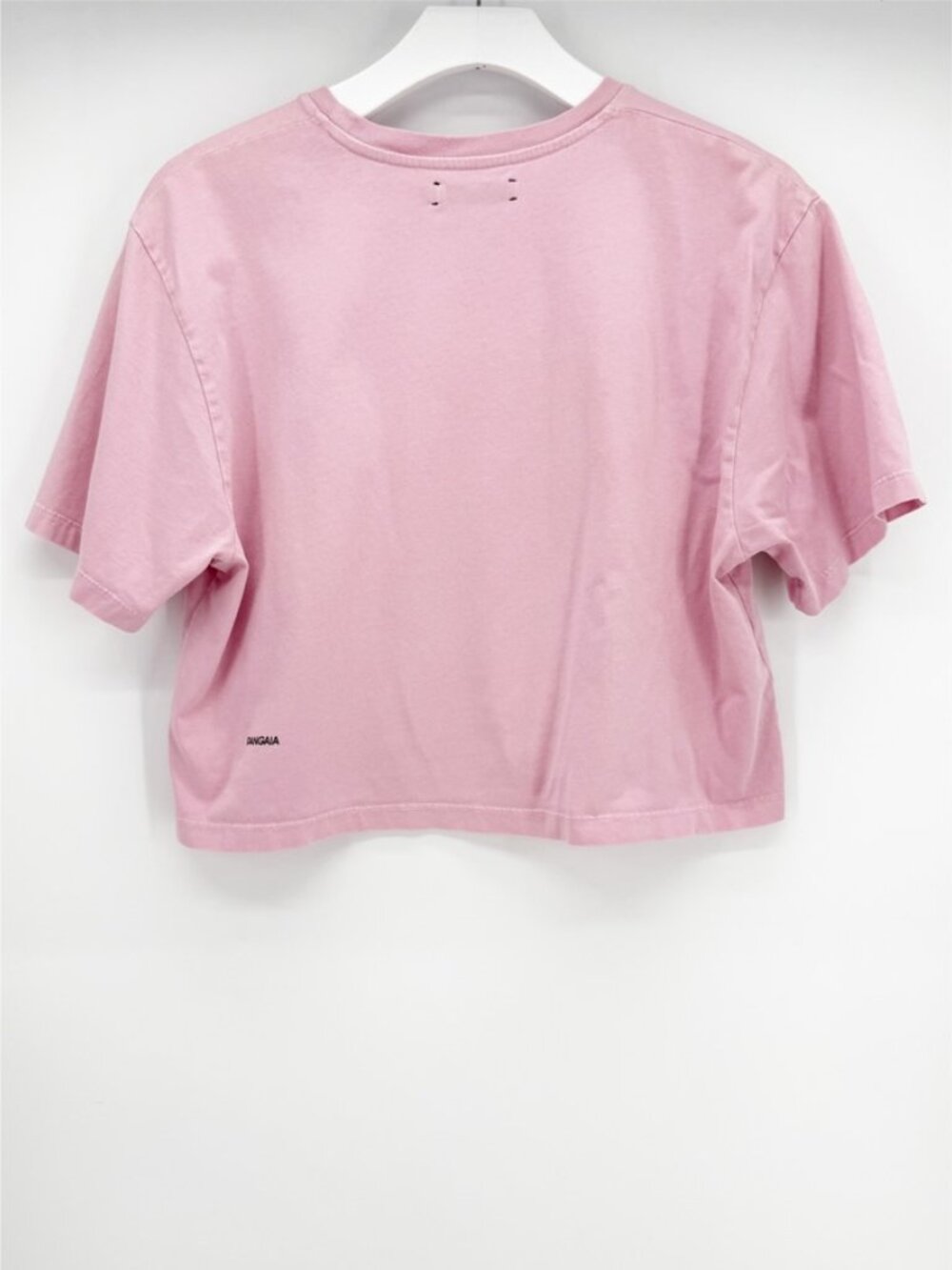 Pangaia Crew Neck Short Sleeve Crop Top Pink S - Picture 3 of 8